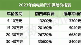 新能源汽车保险一年多少钱需要保那些各保多少_新能源汽车保险费一年多少钱